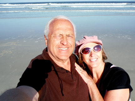 the two RV Gypsies on Jacksonville Beach