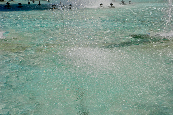 water in the fountain