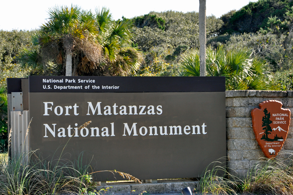 Fort Matanzas National Monument sign