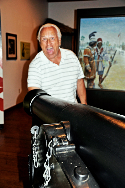 Lee Duquette and a cannon