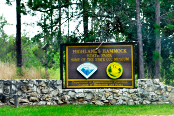 sign - Highlands Hammock State Park