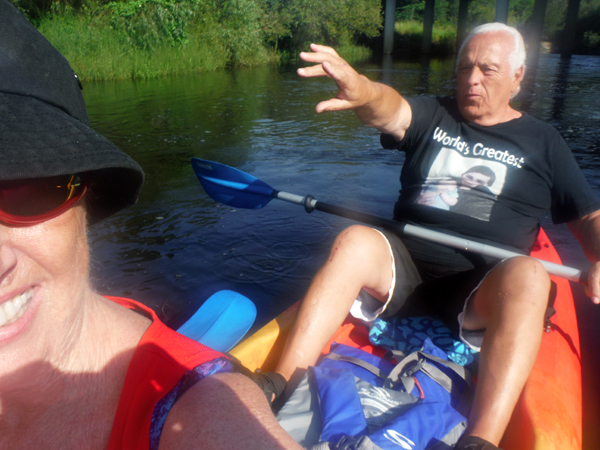 the two RV Gypsies in the kayak on Peace River