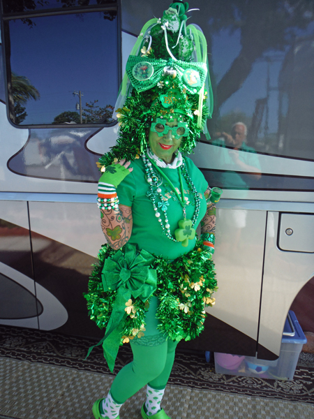 Karen Duquette is green in 2015