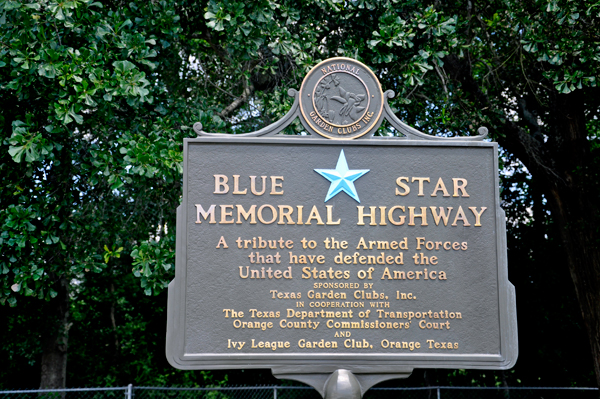 Blue Star Memorial Highway sign