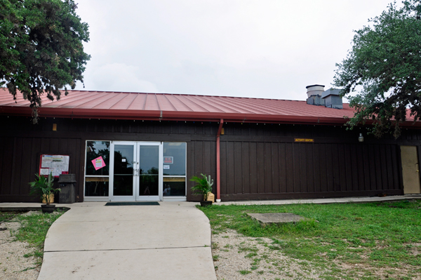 the front door to the Rec Hall