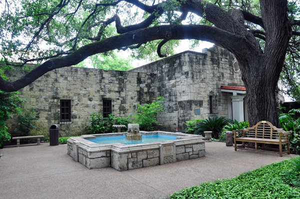 outside fountain patio