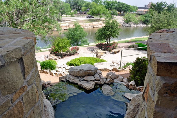 the top of the waterfall