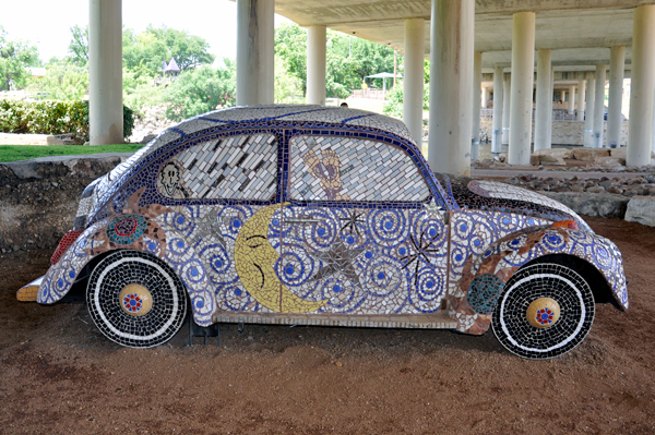 a decorated car