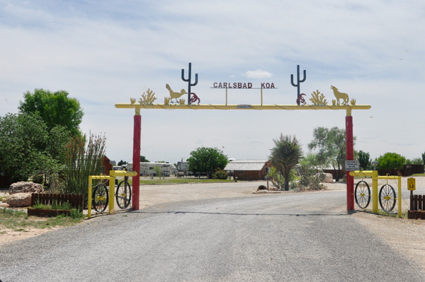 entry to Carlsbad KOA