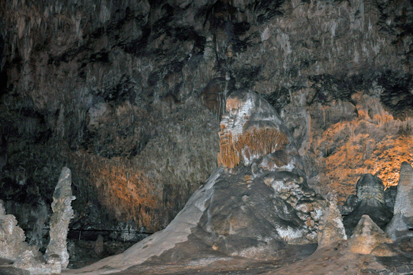 stalactites, stalagmites and columns