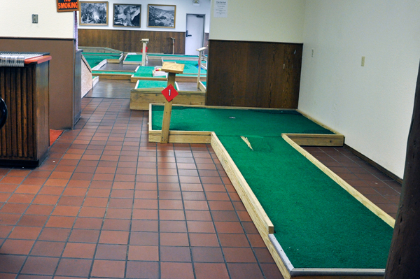 miniature golf in the restaurant