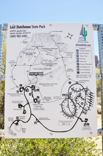 Lost Dutchman State Park map