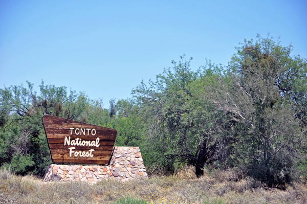 Tonto National Forest sign