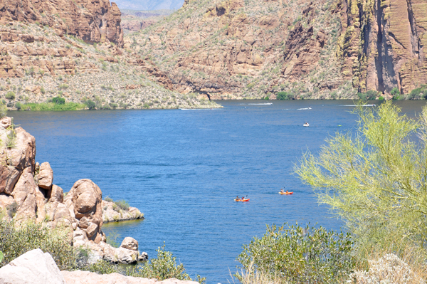 kayakers on Canon Lake