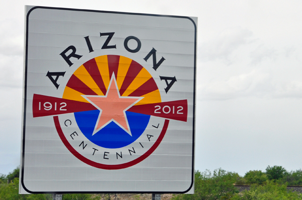 Arizona centenial sign