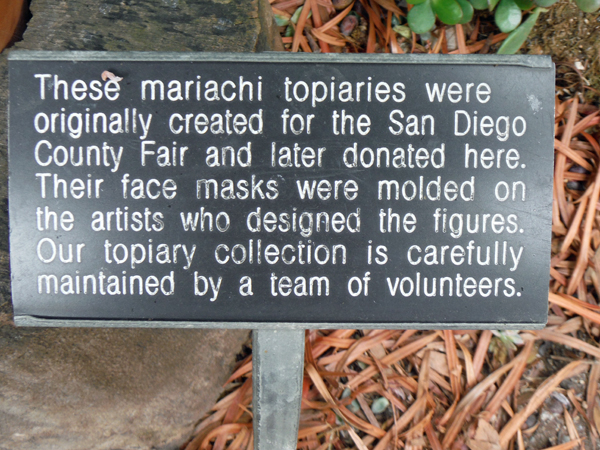 Mariachi Topiaries sign