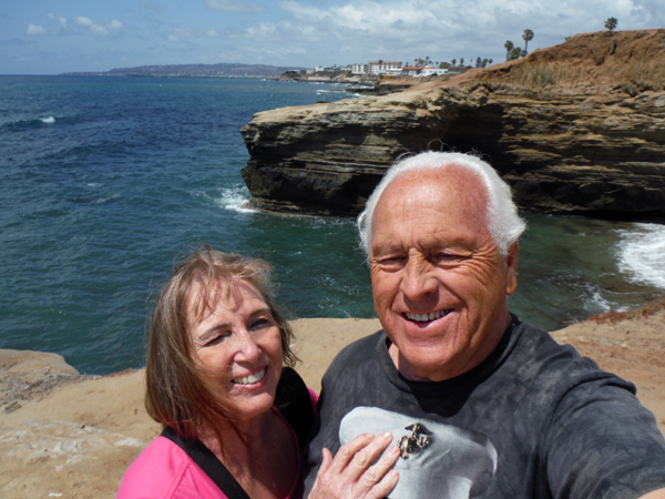 the two RV Gypsies at Sunset Cliffs Natural Park