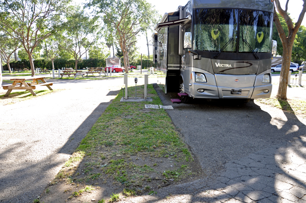 the RV of the two RV Gypsies at Fairplex