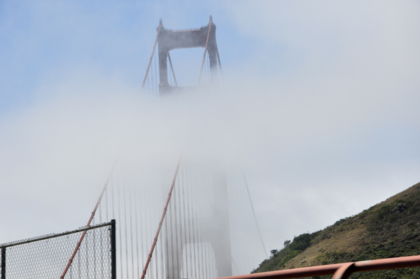 Golden Gate Bridge and fog