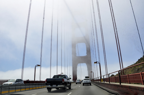 Golden Gate Bridge and fog