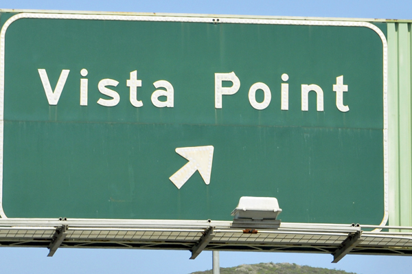 Vista point sign