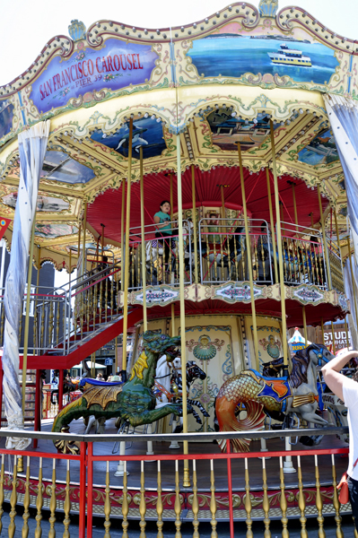 double decker carousel at Pier 39