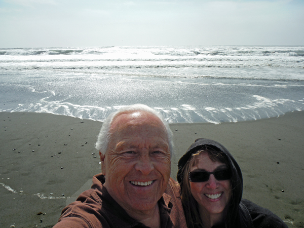 the two RV Gypsies on the beach