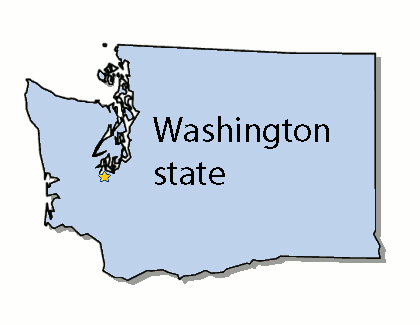 Washington state outline map