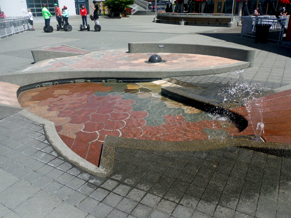 A small pond shaped like a fish at Bell Harbor Marina