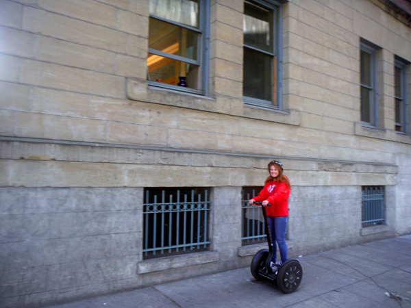 Ilse on her first Segway tour.