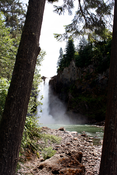 Snoqualmie Falls as seen from the lower level boardwalk