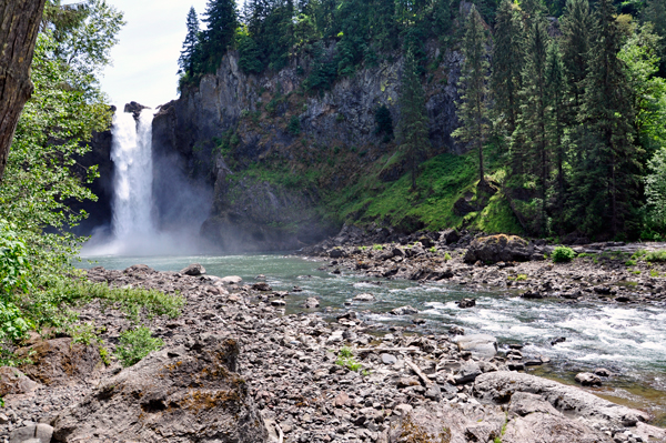 Snoqualmie Falls as seen from the lower level boardwalk