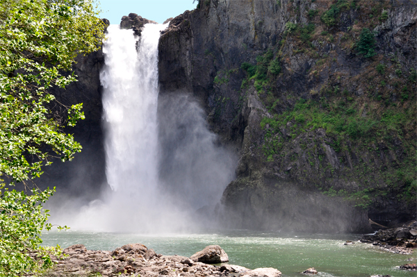 Snoqualmie Falls as seen from the lower level boardwalk