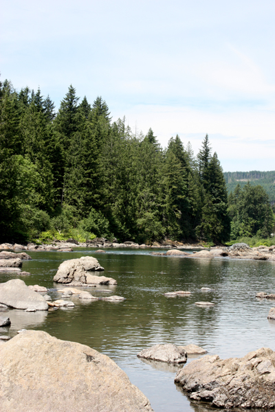 the river at Snoqualmie Falls