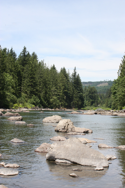 the river at Snoqualmie Falls