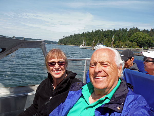 the two RV Gypsies enjoying the Deception Pass Jet Boat tour