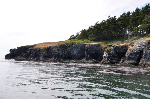 the steep, rocky landscape