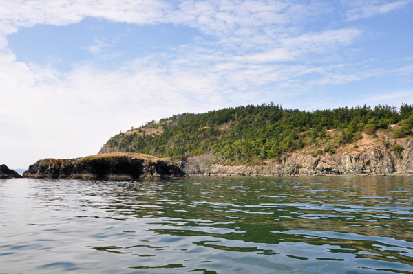 the steep, rocky landscape