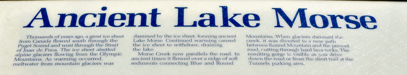 sign about Ancient Lake Morse