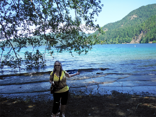 Karen Duquette at Lake Crescent