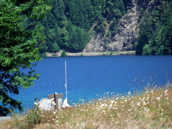 sailboat, dock and the lake