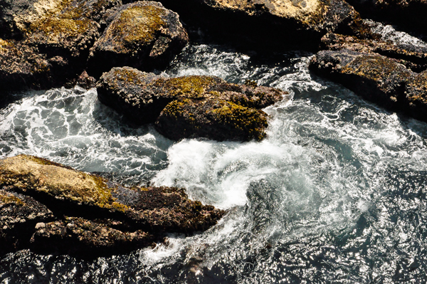 swirling waters