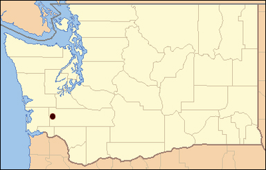 Washington state map showing location of Rainbow Falls