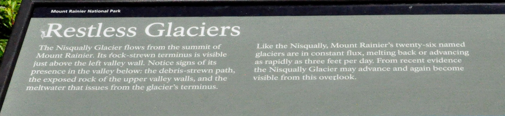 sign about Restless Glaciers