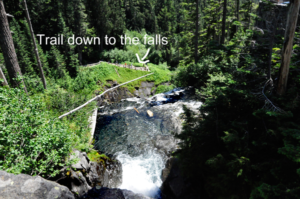 trail down to Christine Falls