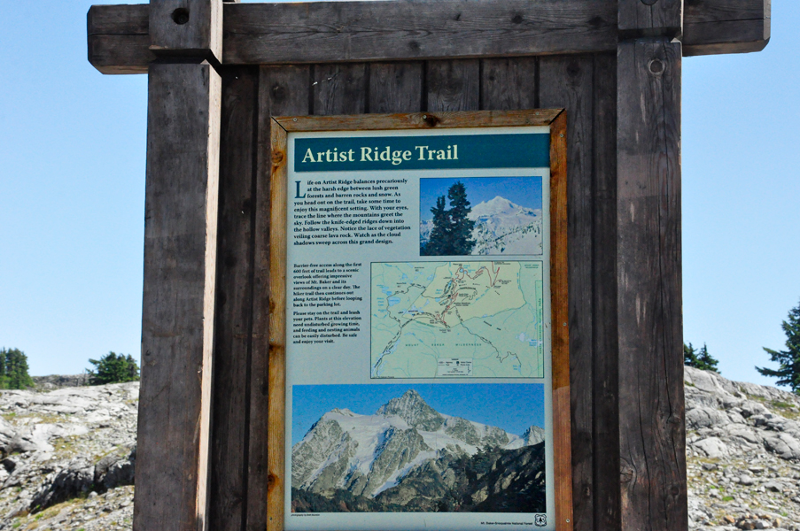 Artist Ridge Trail sign