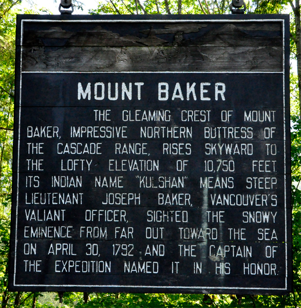 Mount Baker sign