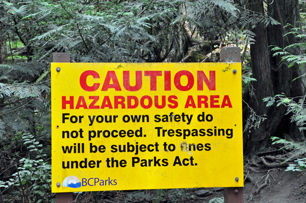 hazardous area sign