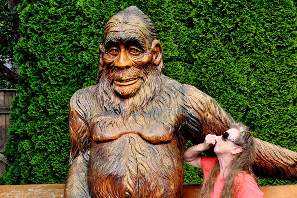 Karen Duquette and Sasquatch