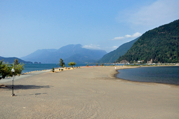 the beach at Harrison Hot Springs
